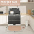 VANZAVANZU Half Round Kitchen Rug, Anti-Fatigue Non-Slip Mat, Machine Washable 27" x 18" (Beige)