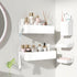 5 Pack Nieifi Adhesive Wall Shelf, Shower Shelves with Soap Holder, Shower Organizer for Bathroom Organization, White