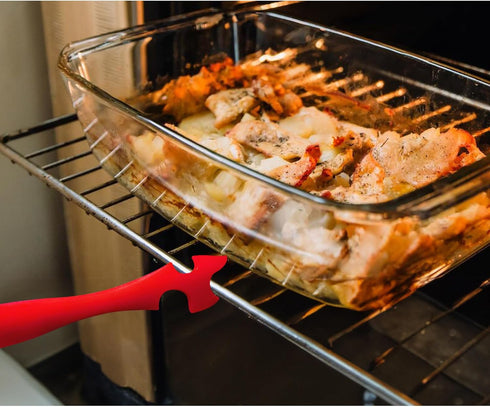 HIC Kitchen Non-Stick Silicone Oven Rack Jack, Heat Safe for Ovens and Toaster Ovens