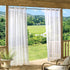 Escape Easy to Install Sheer Outdoor Curtain, 54" x 108", Ivory