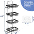 4 304 4 Moforoco Tier Soap Bar Holder for Shower, No Drilling, Stainless Steel, Wall Mounted Soap Holder with Hooks