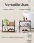 2-Tier 3-6 11.8 16.7 14.8 Inches, ULSA002B01 SONGMICS Shoe Rack, Shoe Organizer, Metal Storage Shelf, Upright or Upside
