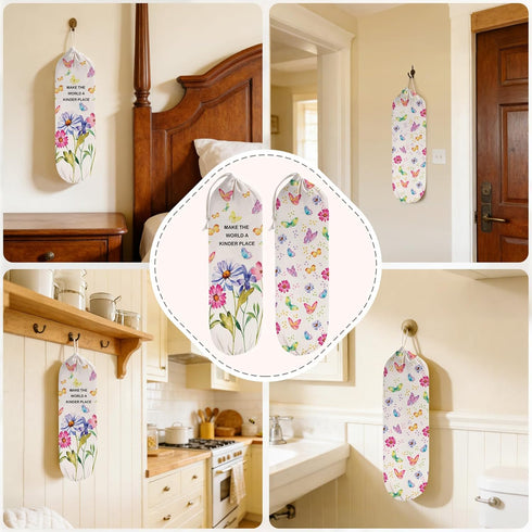 2PCS Butterfly Plastic Bag Holder for Kitchen Essentials, Reusable Hanging Grocery Bag Organizer, Washable Large