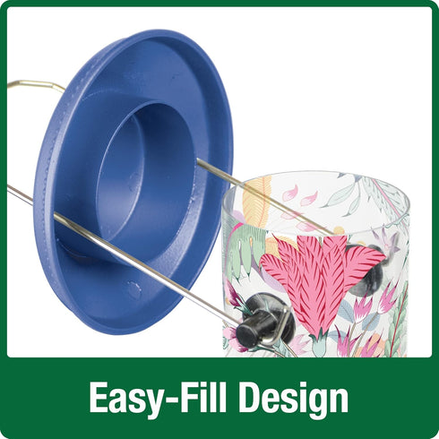 Wild Wings Fantasy Floral Easy Clean Bird Feeder