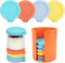 8 Pcs Silicone Oui Yogurt Jar Lids with Jar Lid Organizer, Reusable