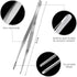 6.3 Inch Food Tweezers Set, 5PCS Stainless Steel with Precision Serrated Tips for Cooking, Baking, Cake Decoration