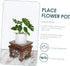 YARNOW Base Flower Pots for Indoor Plants, Wooden Decor, Small Stool for Plant, Brown Flowerpot Stand