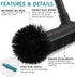 20" 2 1 Swimming Poolvio in Pool Brush Head for Pool, Heavy Duty Scrub Brush with EZ Clip & Wavy Nylon Bristles