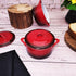 Ceramic Mini Cocotte Set - 17.7 Ounces Small Casserole Dishes with Lids, Handles, Oven, Microwave & Dishwasher Safe