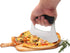 KAYCROWN Mezzaluna Knife: Pizza Cutter Salad Chopper - Stainless Steel Sharp Rocker Ulu Knife with Cover