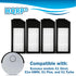 HQRP 4-Pack Replacement Filter for Ecovacs Deebot X1 Omni / X1e OMNI / X1 Plus / X1 Turbo Robot Vacuum Cleaner
