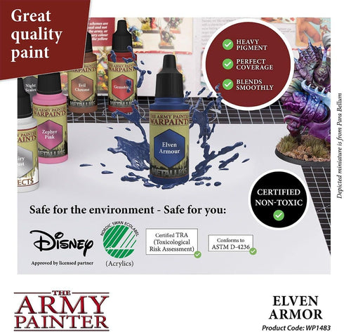 The Army Painter Elven Armour Warpaint - Acrylic Non-Toxic Heavily Pigmented Water Based Paint for Tabletop