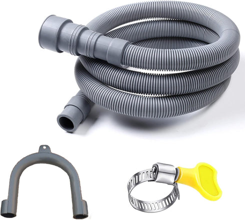 HLMOptimo 6 Feet Flexible Dishwasher Drain Hose Extension Kits, Universal Washing Machine Drain Hose with 1 Adapter, 1