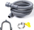 HLMOptimo 6 Feet Flexible Dishwasher Drain Hose Extension Kits, Universal Washing Machine Drain Hose with 1 Adapter, 1