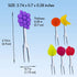 6-Piece Cocktail Forks, Appetizer Forks, Fruit Shapes, Stainless Steel and Silicone Small Forks for Fruits, Cheese