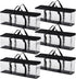 Fasmov 6 Pack DVD Storage Bags - Hold up to 240 DVDs, Water Resistant DVD Holder Case with Handles, Black