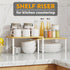 2 Pack, Counter SpaceAid Cabinet Shelf Organizers Kitchen Rack Shelves Riser, Stackable Expandable Spice Rack, Pantry