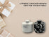2 Pack 3.5 oz Counter Premium Marble Salt Cellar with Lid | Kitchen Storage Container | Elegant Cooking Salt Box |