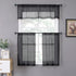 Tollpiz Sheer Valance, Linen Textured Bedroom Curtain, Light Filtering Rod Pocket Voile Valances for Living Room, Black