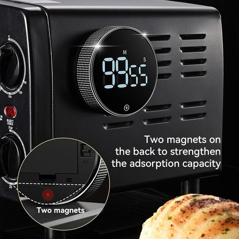 Digital Kitchen Timers, Magnetic Visual Timer with Large LED Display, Volume Adjustable for Cooking