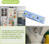 SW-BX02B LED Light, 8 Pcs for Magic Chef Refrigerator, DC 12V, Waterproof Coating, Compatible with Frigidaire