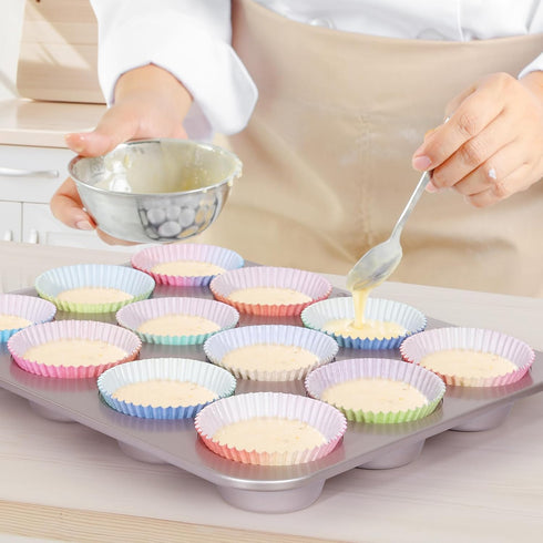 Colorful Paper Baking Cups: Standard Cupcake Liners 400 Count Disposable Cupcake Wrappers for Wedding and Party