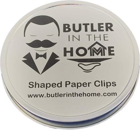 100 Count Skull Head Skeleton Shaped Paper Clips, White, Great for Collectors or Office Gift, Comes in Round Tin