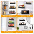 Kitchen Spice Rack for Wall - 13.8" Black Large Adhesive Hanging Spice Racks, 2 Packs Storage Organizer