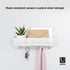 Umbra Estique Entryway Organizer – Great for Storing Keys, Small Accessories, Mail, Wallets and More, White Finish