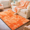 Mottling Orange Fluffy Rug Shaggy Area Rug, 3x5 Area Rugs for Girls