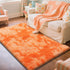 Mottling Orange Fluffy Rug Shaggy Area Rug, 3x5 Area Rugs for Girls
