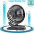 BESKAR Portable Clip on Fan, Rechargeable, 4 Speeds Small Battery Operated Fan, USB Desk Fan with Strong Airflow