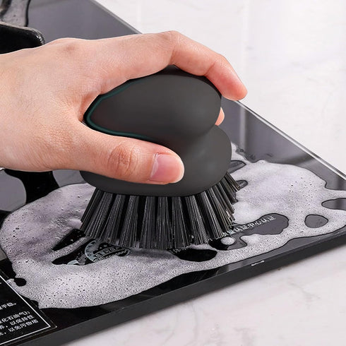 2Pack Dish Scrub Brush, Palm Brush Dish Scrubber with Ergonomic Grip, Kitchen Scrub Brushes for Cleaning for Pans