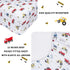 Set 3Pcs, Softan Bed Linen for Kids, Twin Size, Microfiber, Trucks Design, Deep Pocket