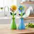 JANKOW (2 Long Handle Vegetable and Fruit Brush, Florganic Dish Brush with Vase, Long Handle Dish Brush Kitchen