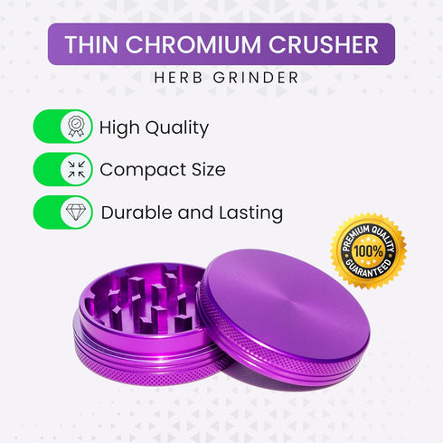 Grinder 2.2 inch Compact Spice Grinder Purple Color by THETIS KITCHEN