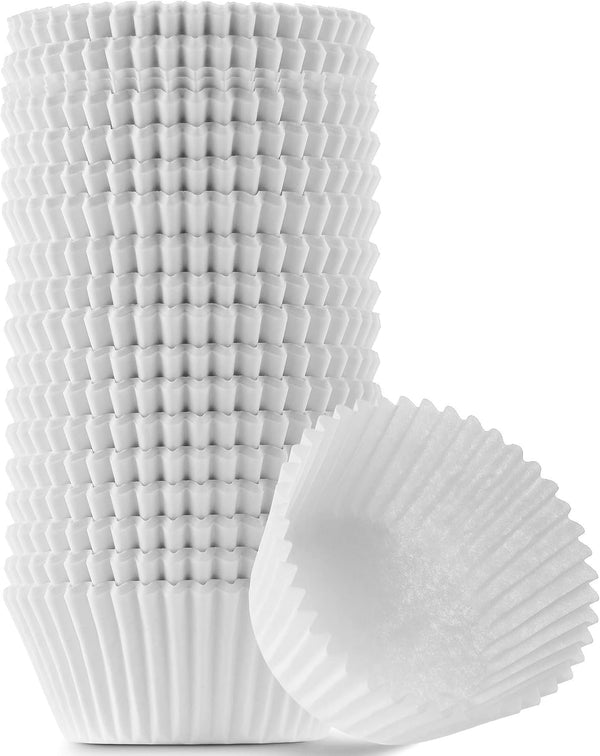 MontoPack White Cupcake Liners, 400 Standard Size Baking Cups, Greaseproof Muffin Liners for Desserts