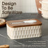 Countertop, Butter Dish with Lid, Ceramic Butter Dish for Airtight Butter Keeper with Knife, Butter Storage, Kitchen