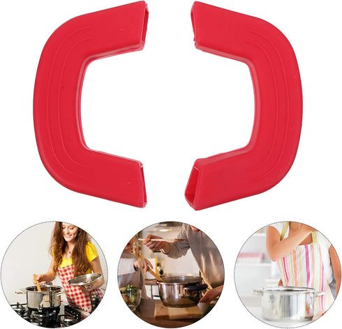 Assist Pan Handle Holder Silicone, Hot Skillet Handle Covers for Cast Iron Skillets, Enameled Griddles, Frying Pans