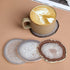 Natural Agate Coaster Set of 4, 3.5-4" Crystalline Geode Stone Coasters for Drinks, Coffee Table Decor, Agate Slices