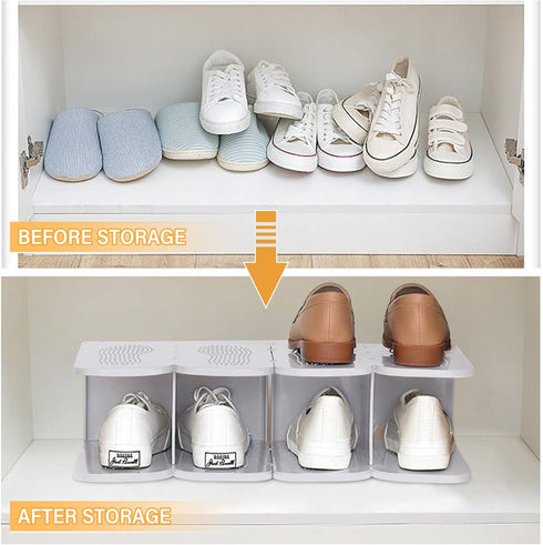 6-Tier Closet, Thickening Cubby Shoe Rack, Free Combination Shoe Organizer for Free Standing Shoe Tower, Stackable