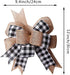 Buffalo Plaid Burlap Bows - 2 Pack 12”x9.4” Large Rustic Farmhouse Decor Tree Topper Check Bow for Fall Wedding