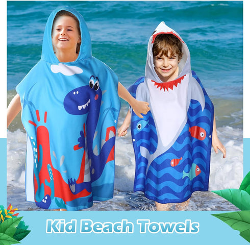 6 Toddler(47 24 Inch,Vivid Pcs Kids Hooded Towel Kids Bath Towels with Hood Microfiber Baby Pool Beach Towel for Boy
