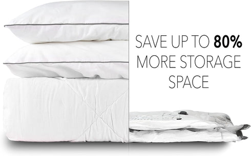 SpaceAid Vacuum Storage Bags, Space Saver Sealer Compression Bags for Comforters, Blankets, Pillows, Bedding, Clothes (Small 3 Pack) by SpaceAid