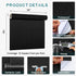 VEELIKE Brushed Black Stainless Steel Contact Paper, 32''x118'', Waterproof Peel and Stick Fridge Wrap, Black Metallic