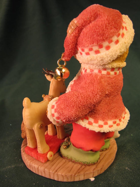 Cherished Teddies Wendall Santa Claus Figurine, Red