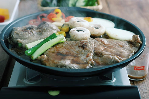 TECHEF Non-Stick Grill Pan - Stovetop Korean BBQ, Made in Korea (Black)