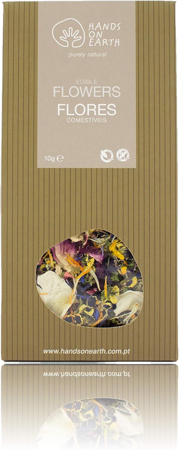 Organic Mixed Dried Edible Flower Petals, 10g (0.35 oz) - for Cake Decorating, Culinary, Baking, Cocktail