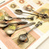 Vintage Style Dessert Spoons - Awakingdemi Metal Carved Fruit Spoons for Kitchen Dining Bar, 6pcs/set
