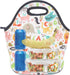 Neoprene Lunch Bag for Kids, Insulated Tote for Women, Men, Teens, Boys, Girls (Alphabet Animals)